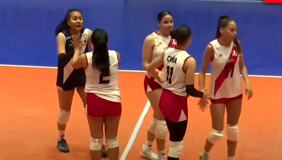 Selección peruana de vóley Sub-21 juega ante Brasil. (Foto: Captura)