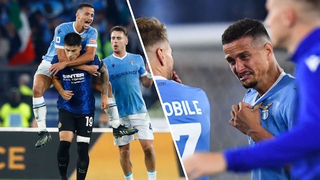 Se fue llorando: jugador de Lazio fue expulsado por celebrar abrazando a un rival [VIDEO]