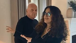 Anthony Hopkins y el video viral de su baile con Salma Hayek para celebrar su Oscar