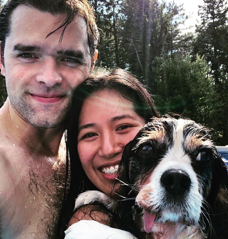 Chris Peluso junto a su esposa (Foto: Chris Peluso / Instagram)