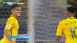 Philippe Coutinho anotó espectacular gol ante Argentina en el Mineirao
