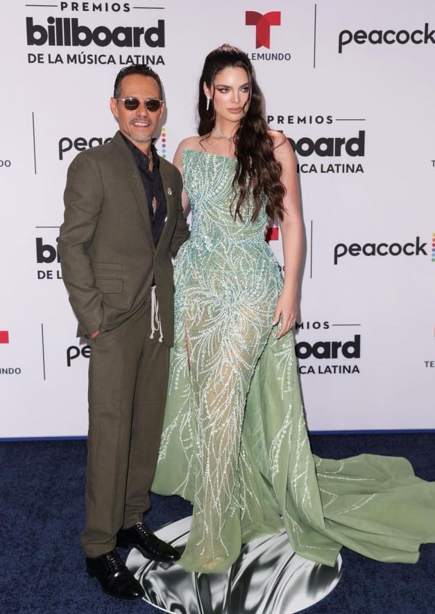 Nadia ferreira y Marc Anthony durante los Premios Billboard de la Música Latina 2023 (Foto: Nadia ferreira/Instagram)