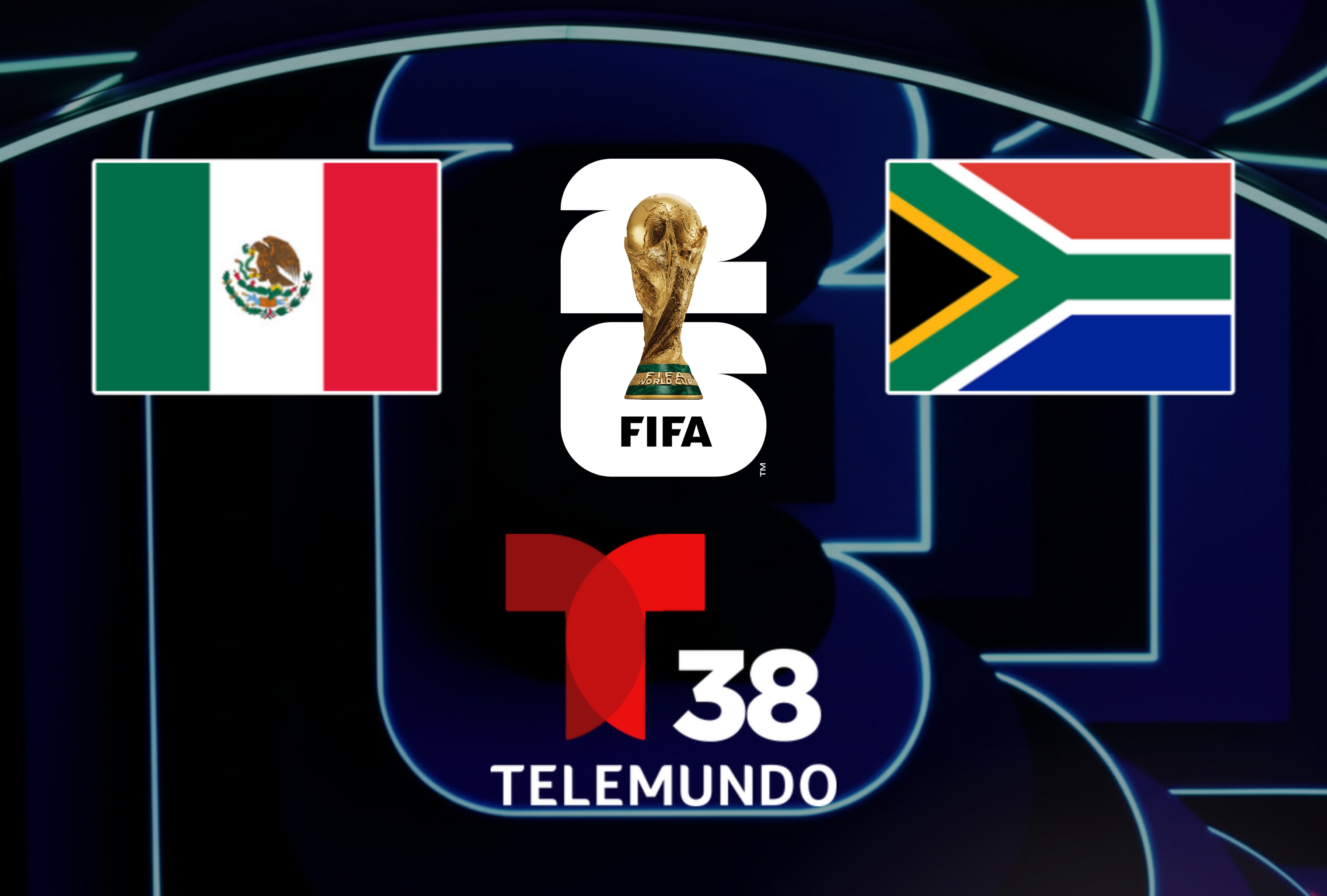 Conozca los canales y frecuencias de Telemundo 38 en vivo para ver el partido México vs. Sudáfrica hoy en Estados Unidos. Siga el Mundial de Fútbol 2026 mediante las transmisiones autorizadas para toda la comunidad hispana. | Crédito: fifa.com / Composición Depor