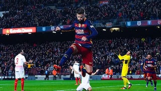 Gerard Piqué le marcó al Sevilla y sumó un nuevo récord con Barcelona