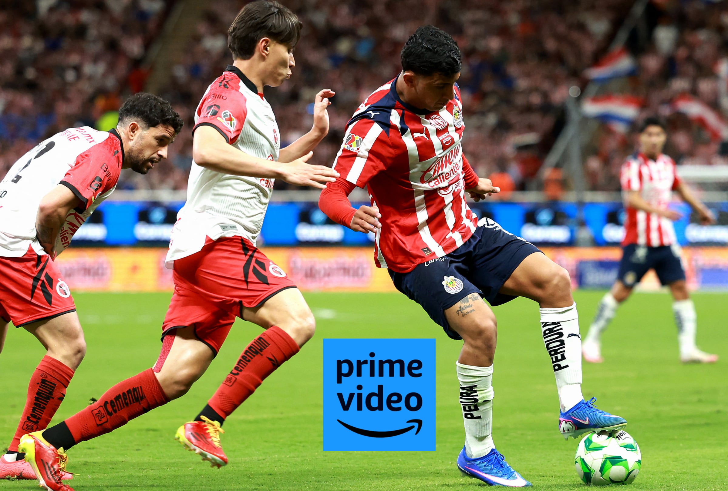 ZAPOPAN, JALISCO (MÉXICO), 22/08/2026.- Cobertura oficial de Amazon Prime VIDEO EN VIVO ONLINE GRATIS para ver el partido Chivas de Guadalajara vs. Xolos de Tijuana hoy por la Jornada 5 del Torneo Apertura 2026 de la Liga MX en el Estadio Akron de Zapopan, Jalisco. FOTO DE ULISES RUIZ