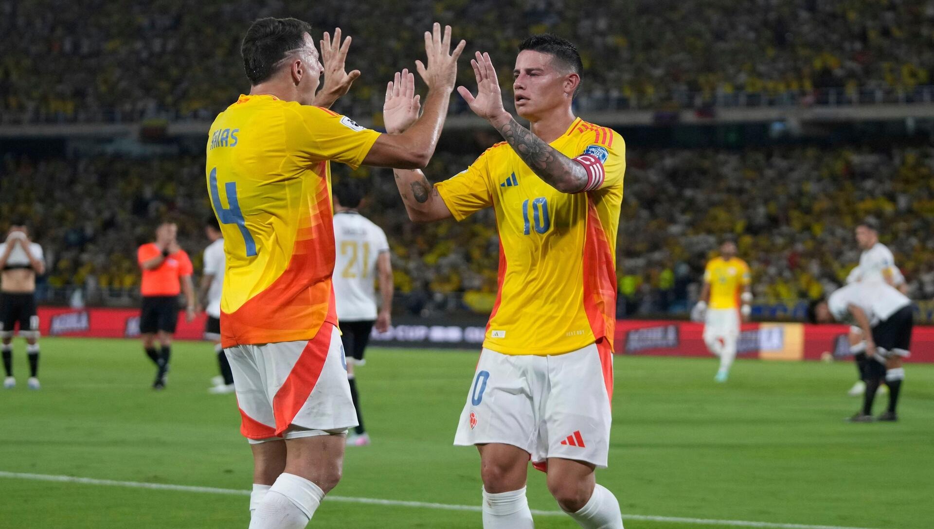 Los cafeteros buscarán mostrar todo su poderío ofensivo en el amistoso México vs Colombia (Crédito: Alamy Stock Photo).