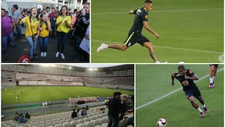 Brasil entrenó en Lima y Neymar fue la atracción en el Estadio Nacional