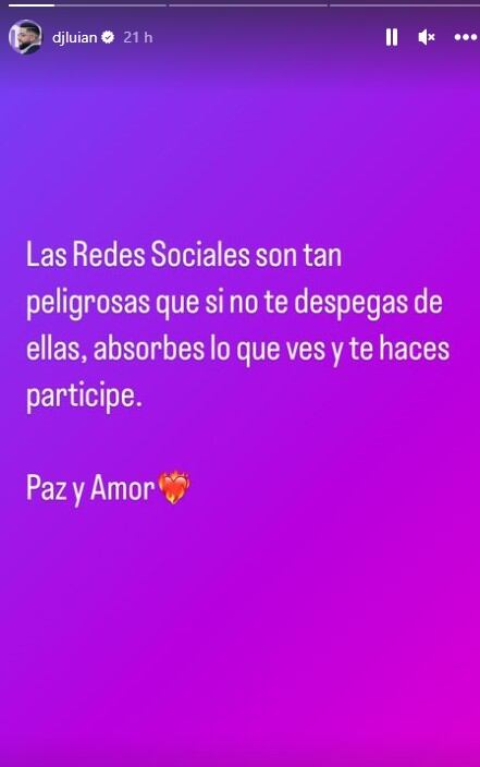 El productor musical Luian también se pronunció (Foto: Dj Luian/historias de Instagram)