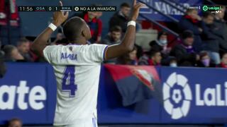 Tras jugada de Benzema: Alaba anota el 1-0 del Real Madrid vs Osasuna [VIDEO]