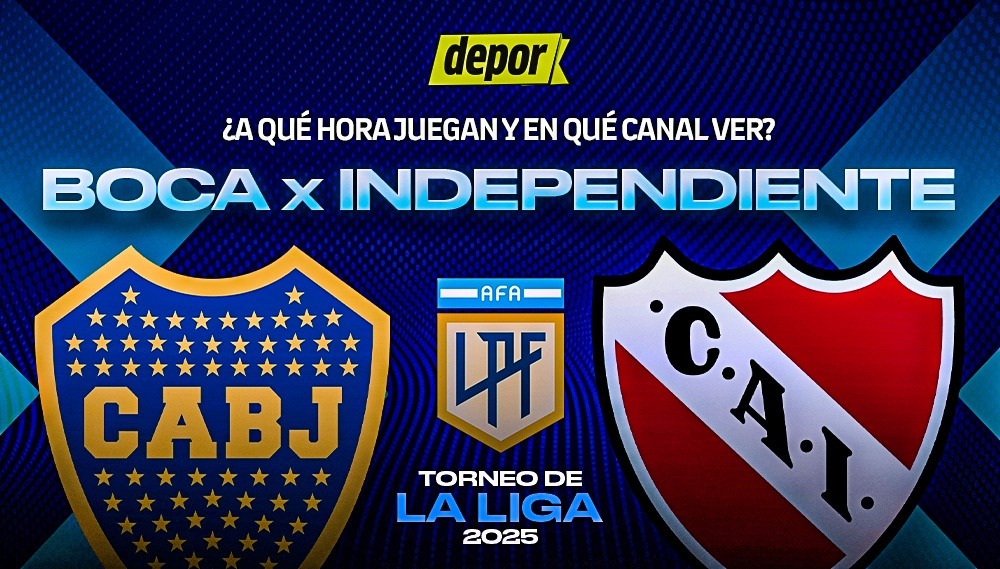 Boca e Independiente se enfrentan por la Liga Profesional Argentina 2025. (Diseño: Christian Marlow)