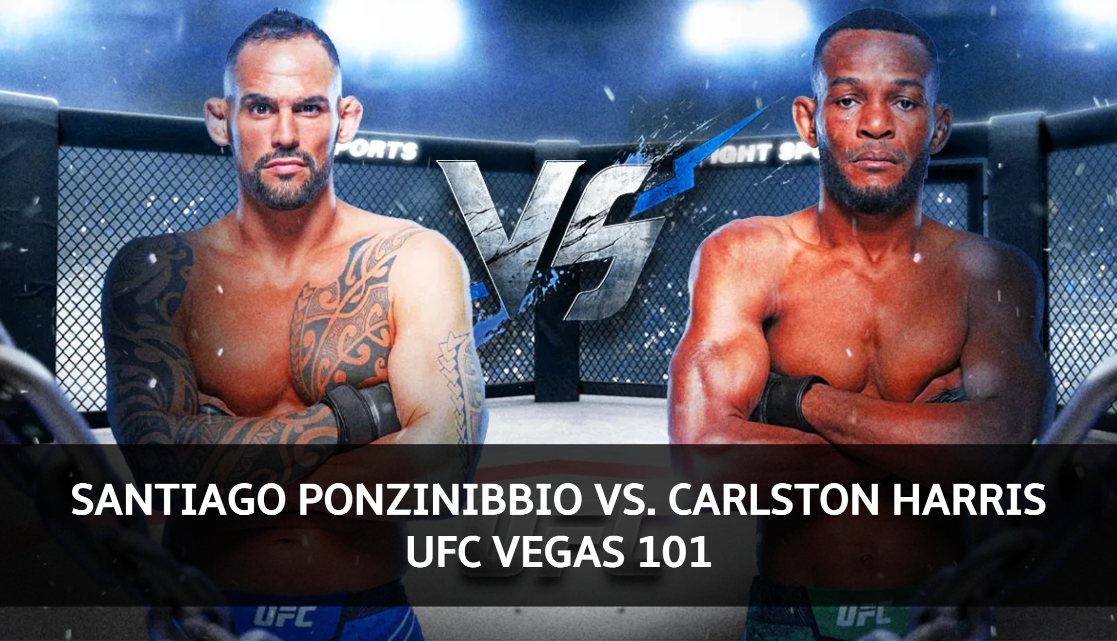 UFC Vegas 101 con la pelea coestelar de Santiago Ponzinibbio vs. Carlston Harris, este sábado 11 de enero. (Foto: Composición Depor)