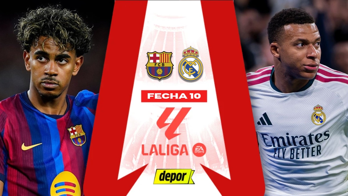 Barcelona vs. Real Madrid se enfrentan por la fecha 10 de LaLiga. (Composición: Depor)