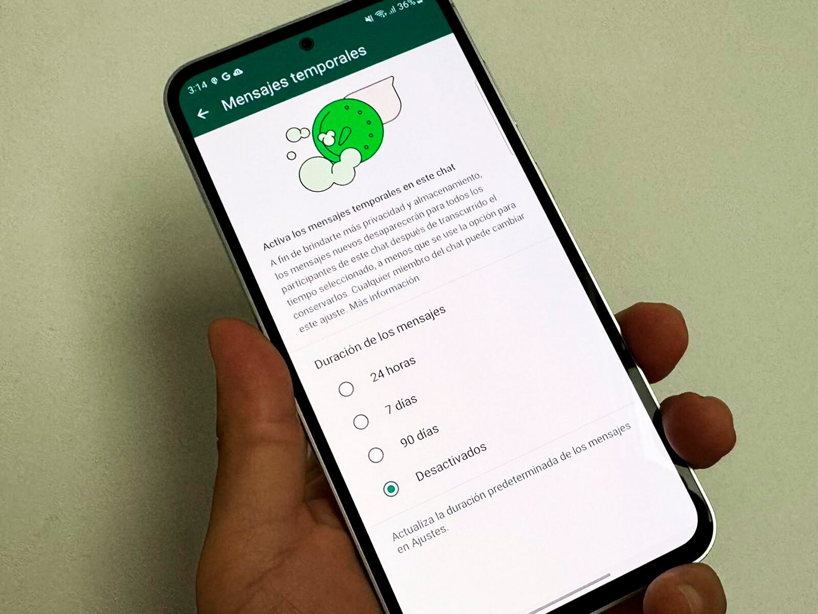 WHATSAPP | De esta manera podrás desactivar la función que borra tus mensajes en 24 horas en WhatsApp. (Foto: MAG - Rommel Yupanqui)