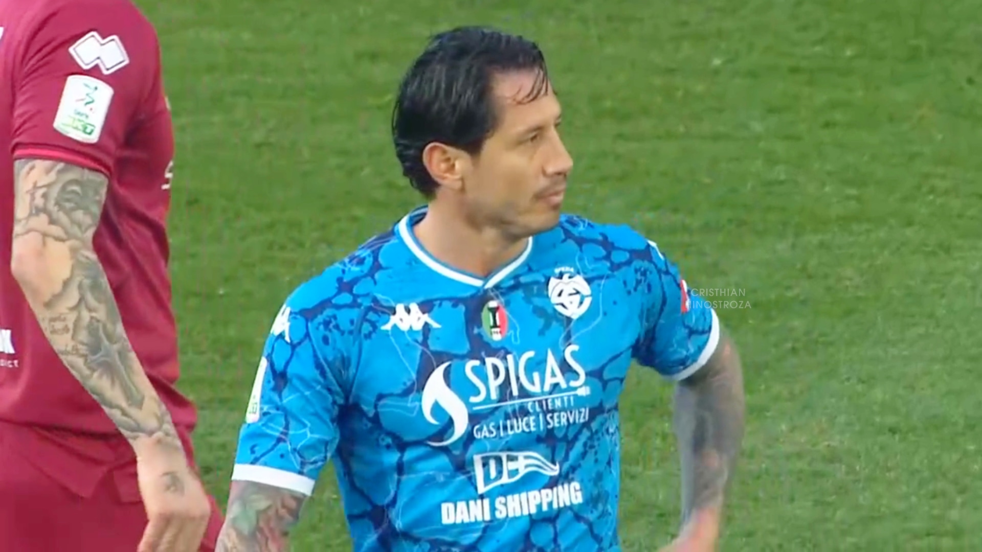 Gianluca Lapadula debutó con Spezia en triunfo ante Cittadella. (Captura: @crischasqui)