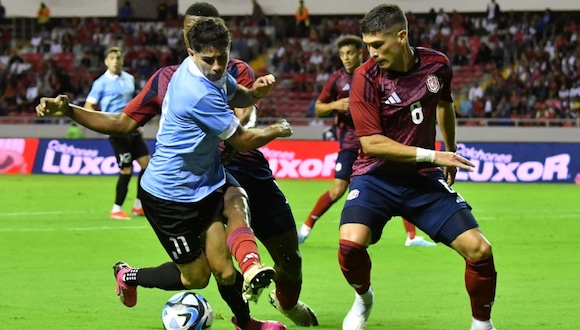 Uruguay vs Costa Rica en amistoso internacional. (Foto: AFP)