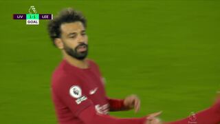 Rápida reacción: gol de Mohamed Salah para el 1-1 de Liverpool vs. Leeds [VIDEO]