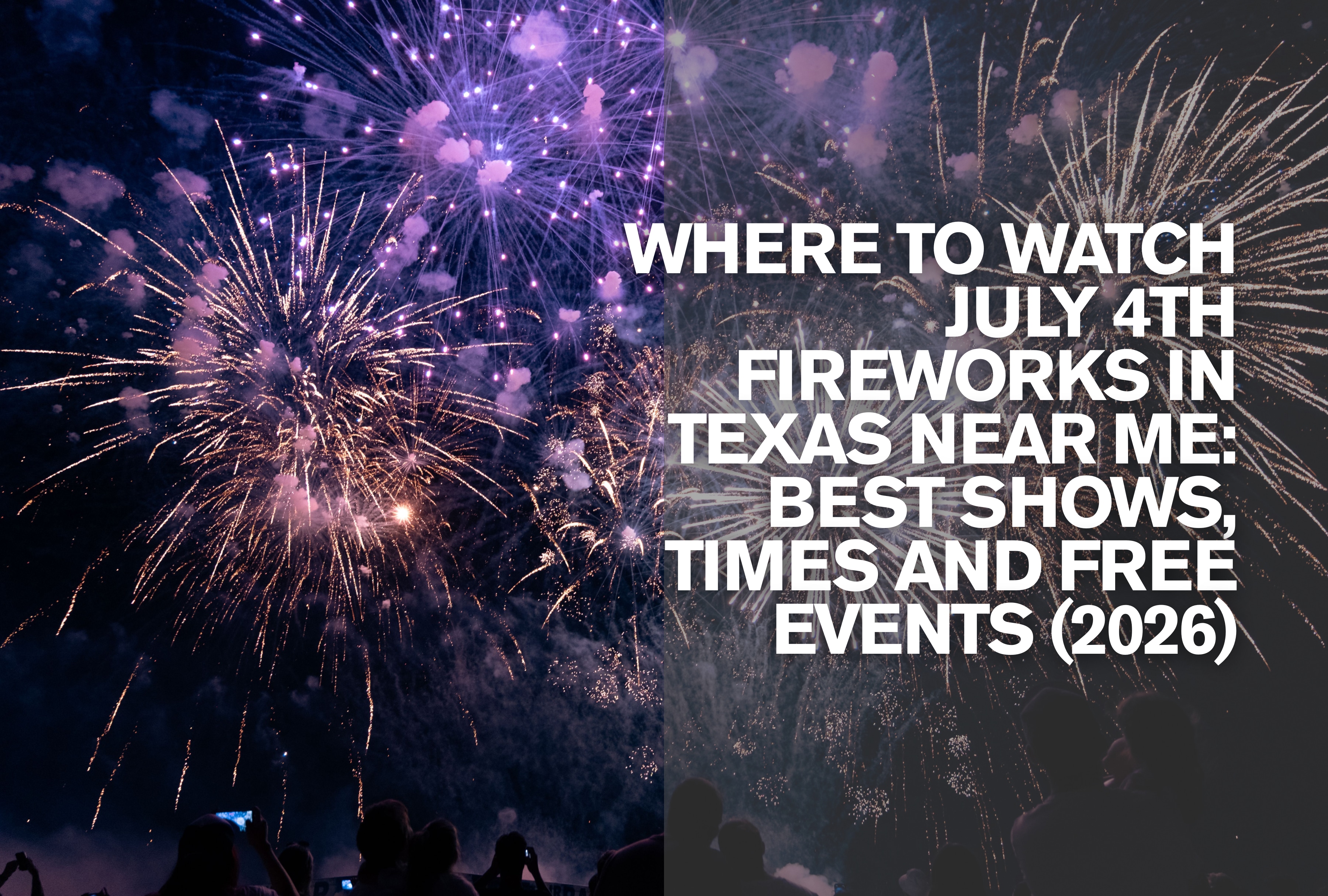 Spectators gather for the 2026 Independence Day celebrations. Find the best July 4th fireworks shows near you in Texas, including official times and locations for free community events. | Photo by Kostiantyn Zavhorodnii on Pexels / Depor