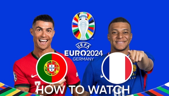 See Cristiano Ronaldo lead Portugal against France with Kylian Mbappé in the Euro 2024 quarterfinals! Find out the date, start time, TV channel, and live streaming options. | Photo by Canva / Depor Composition