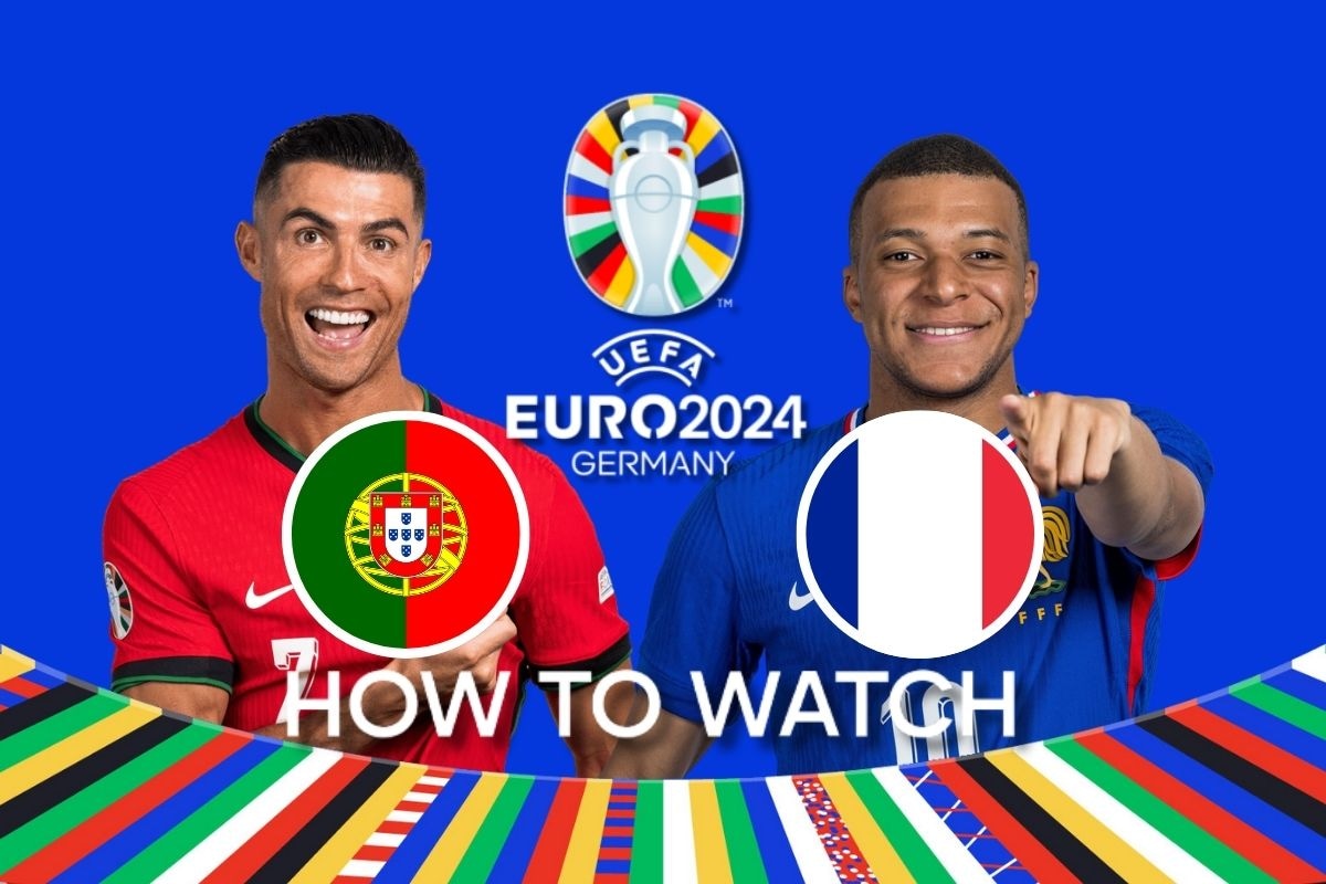 See Cristiano Ronaldo lead Portugal against France with Kylian Mbappé in the Euro 2024 quarterfinals! Find out the date, start time, TV channel, and live streaming options. | Photo by Canva / Depor Composition