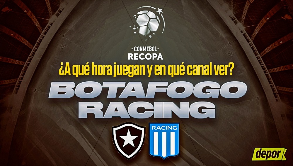 Botafogo y Racing se enfrentar por el partido de vuelta de la Recopa Sudamericana. (Diseño: Depor)