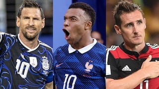 Máximos goleadores de los Mundiales EN VIVO: Messi, Mbappé y los artilleros que completan la tabla