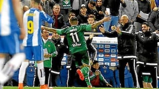 Juan Vargas fue elogiado por técnico de Real Betis tras golazo