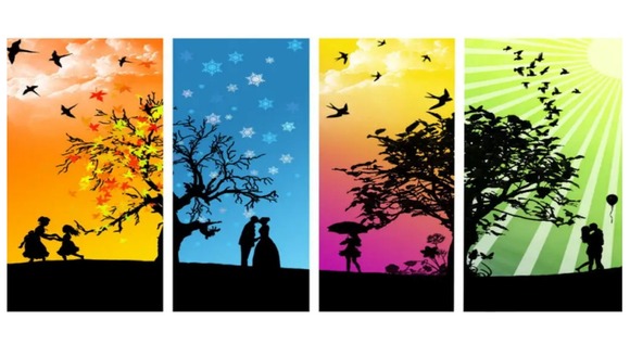 TEST VISUAL | Estas cuatro ilustraciones representan las estaciones del año. (Foto: namastest.net)