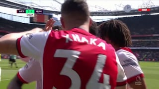 Completó la fiesta: el golazo de Xhaka para el 3-1 de Arsenal ante Manchester United [VIDEO]