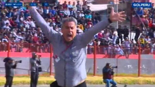 ¡Se volvió 'loco'! Así festejó Pablo Bengoechea el gol íntimo para el empate 1-1 en Cajamarca [VIDEO]