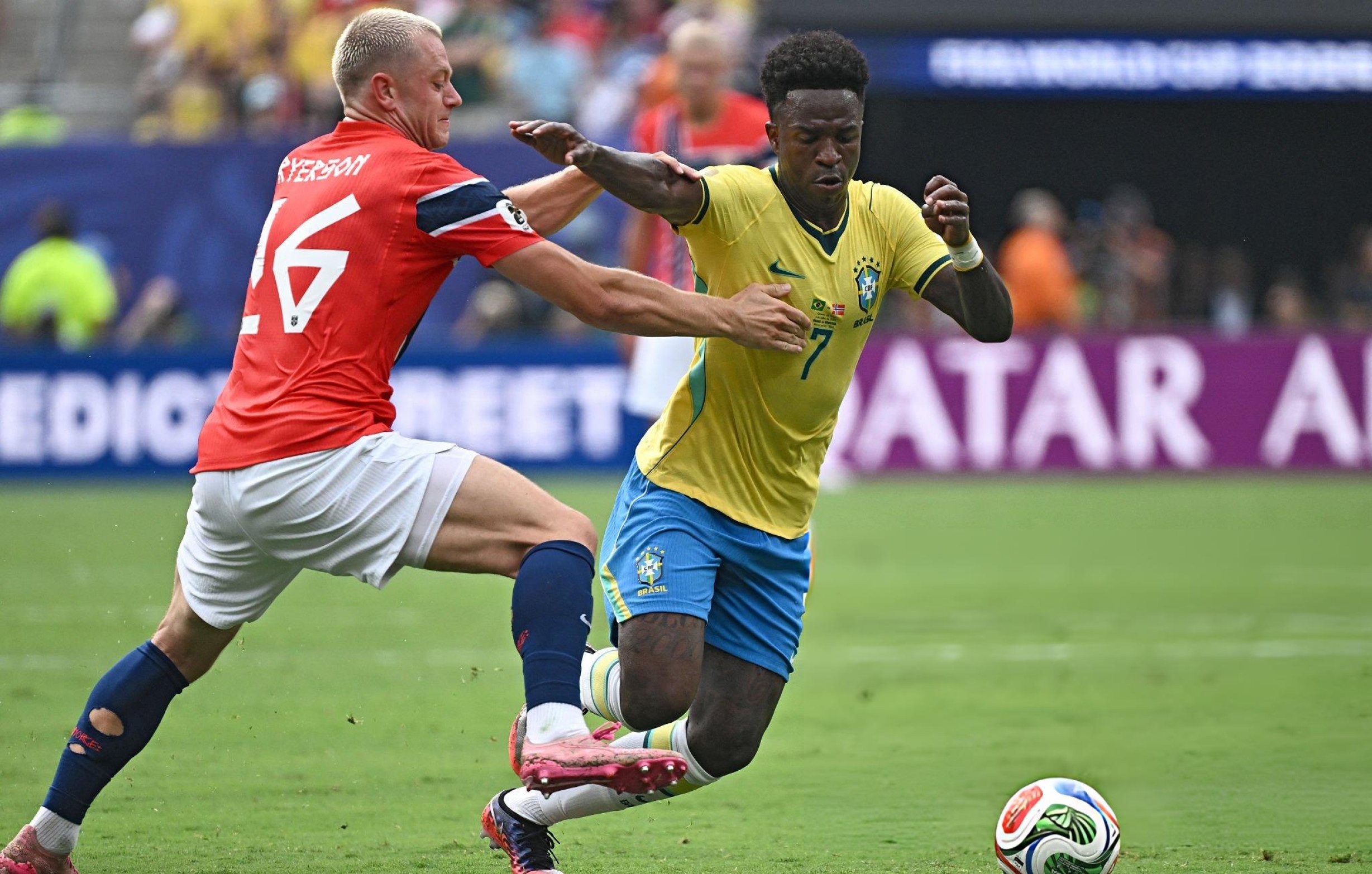 Brasil vs. Noruega se enfrentaron por los octavos de final del Mundial 2026. (Foto: Getty Images)