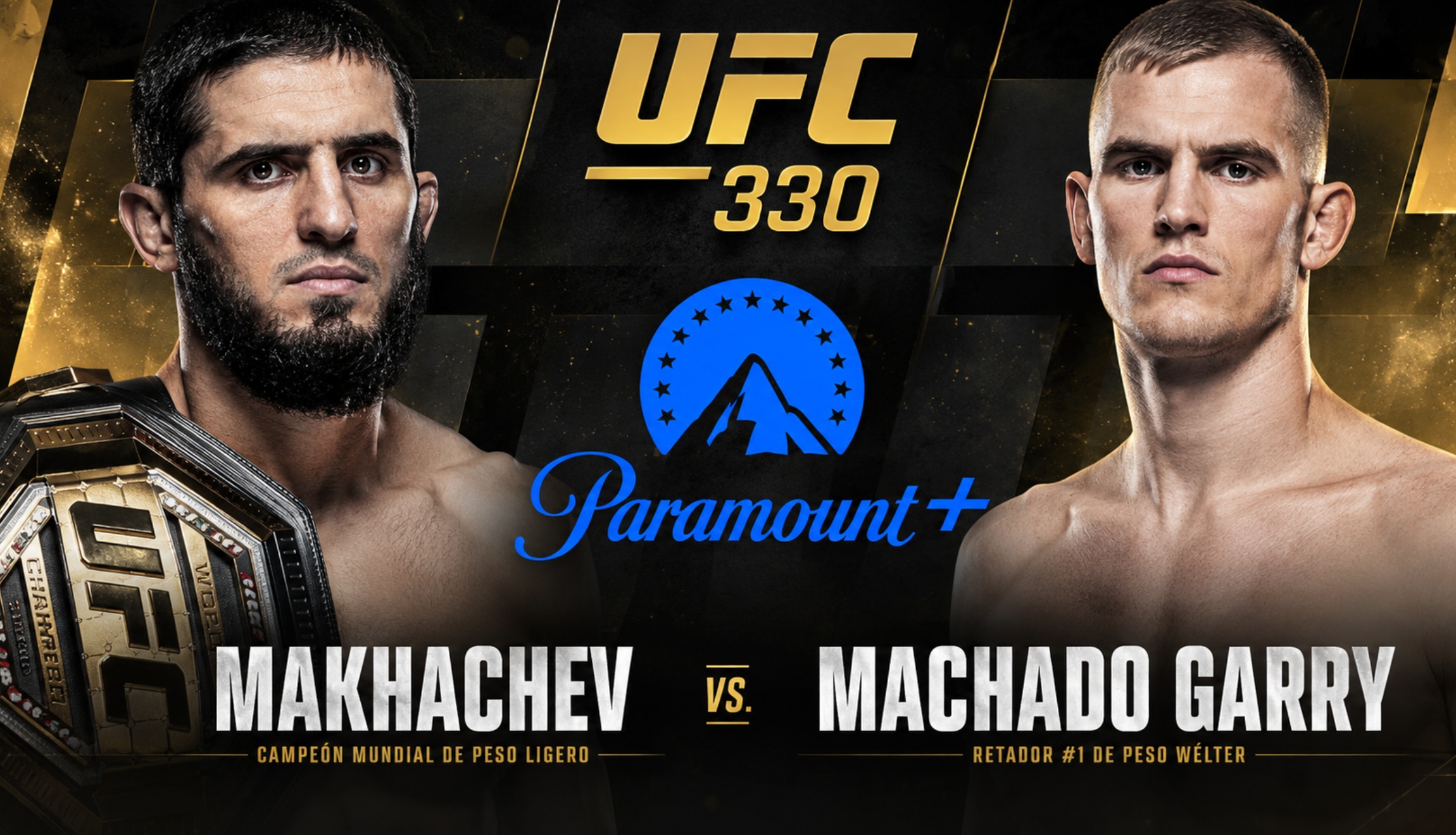 Señal de Paramount Plus en vivo y en directo para ver el evento de UFC 330: Makhachev vs. Machado Garry, por el cinturón de peso wélter. (Foto: Imagen creada por Depor utilizando la IA de Chat GPT)