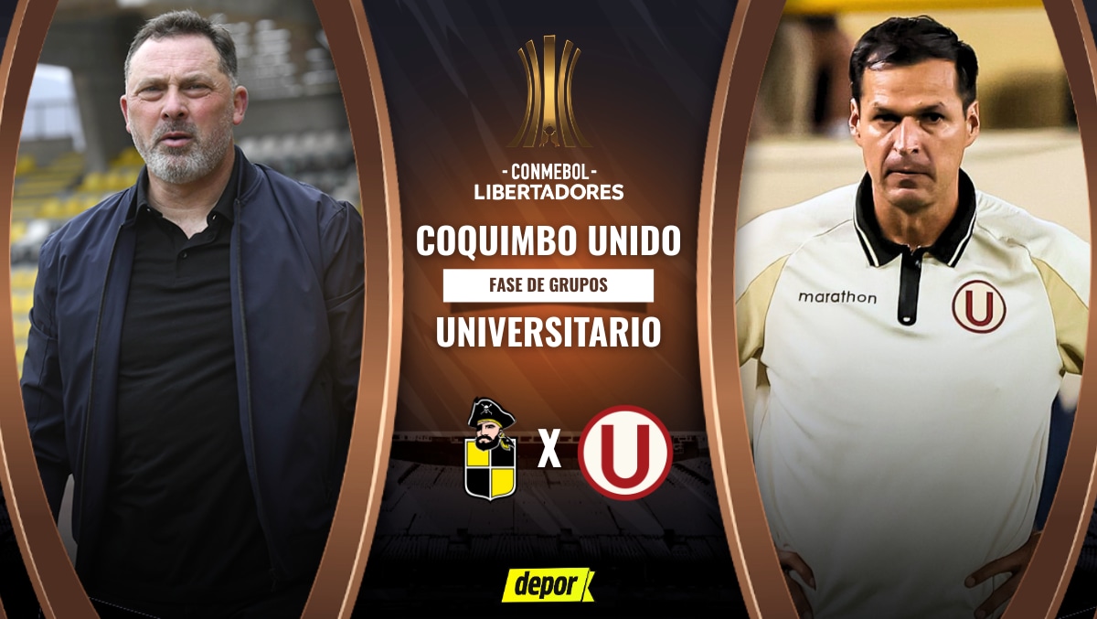 Universitario vs. Coquimbo Unido se enfrentan por la fecha 4 de la fase de grupos de la Copa Libertadores 2026. (Diseño: Depor)