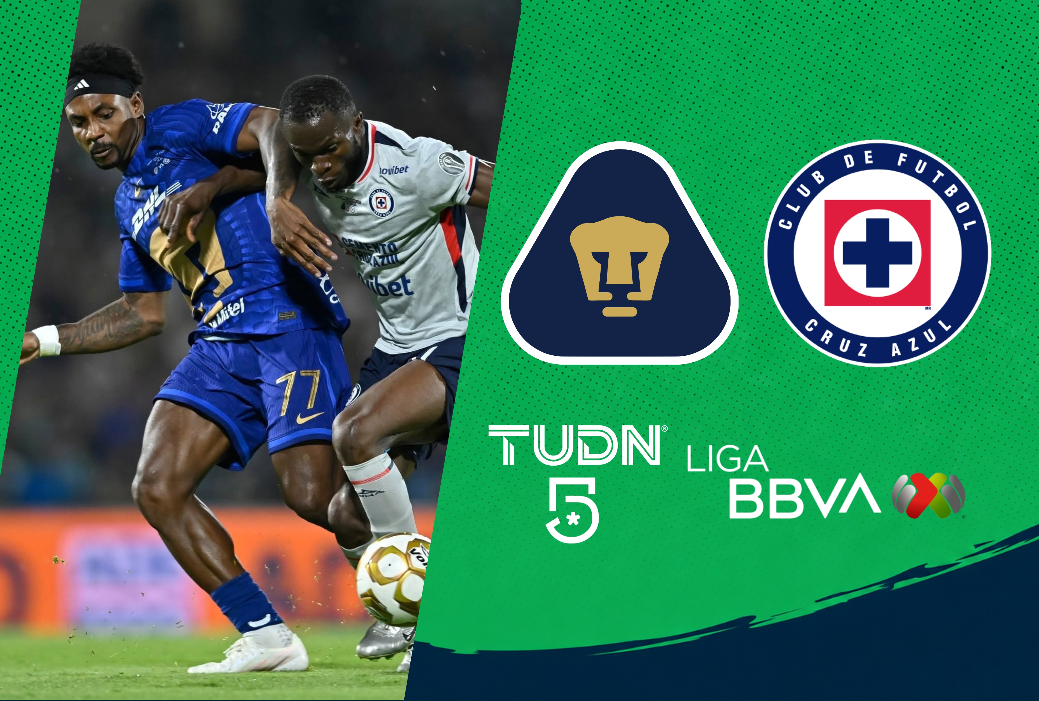 Pumas y Cruz Azul se verán las caras en un choque de pronóstico reservado válido por la Jornada 11 del Apertura 2026 de la Liga MX transmitido por Televisa y TUDN. | Crédito: Pumas MX / Facebook / Composición Depor