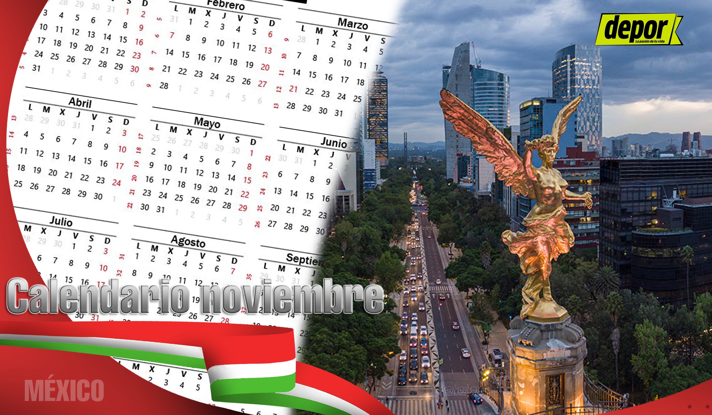 Calendario de días festivos 2023 en México: conoce los feriados y puentes pendientes del año. (Foto: Composición).