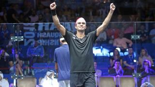 ¡Triunfazo! Diego Elías venció al número uno de squash y avanzó a 'semis' del PSA Qatar Classic 2018