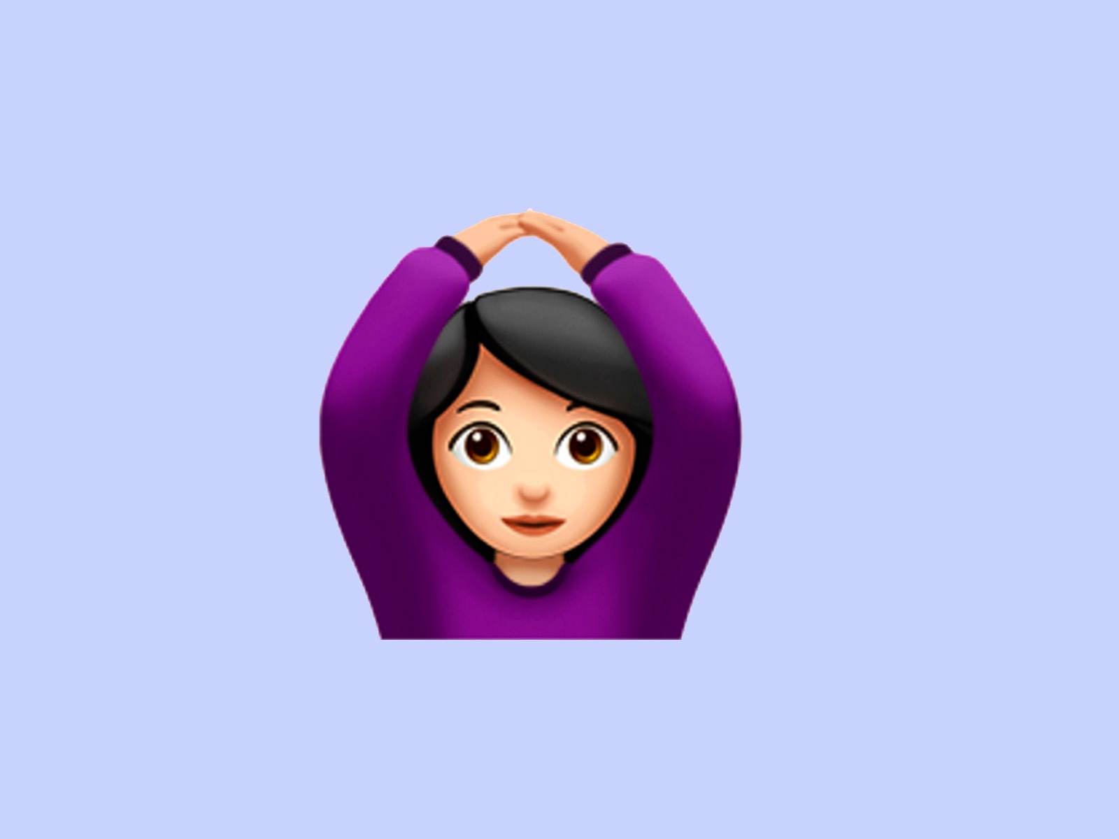 WHATSAPP | Aquí te resolvemos el misterio. Conoce el significado real de la mujer con las manos sobre la cabeza de WhatsApp. (Foto: Emojipedia)