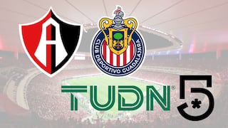 TUDN y Canal 5 han transmitido Chivas de Guadalajara 1-1 Atlas por el Clásico Tapatío de Liga MX