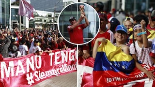Venezolanos armaron la fiesta previo al duelo ante Perú