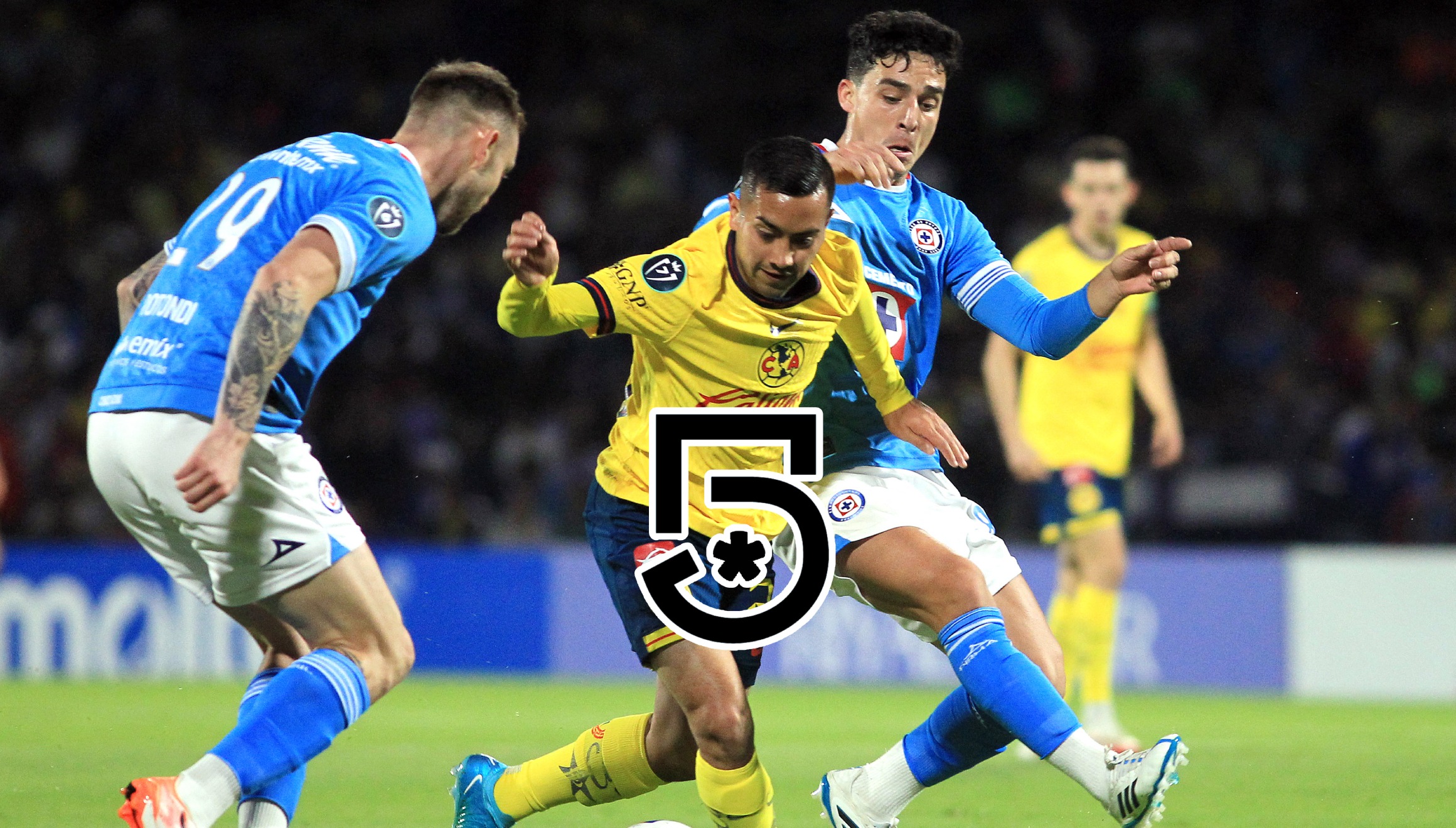 Cobertura oficial del Canal 5 para mirar el partido entre América y Cruz Azul este sábado 12 de abril por la jornada 15 del Torneo Clausura de la Liga MX 2025 (Foto: AFP)