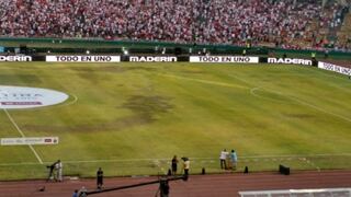 Vergonzoso: el pésimo estado del campo en el River Plate-Rosario Central