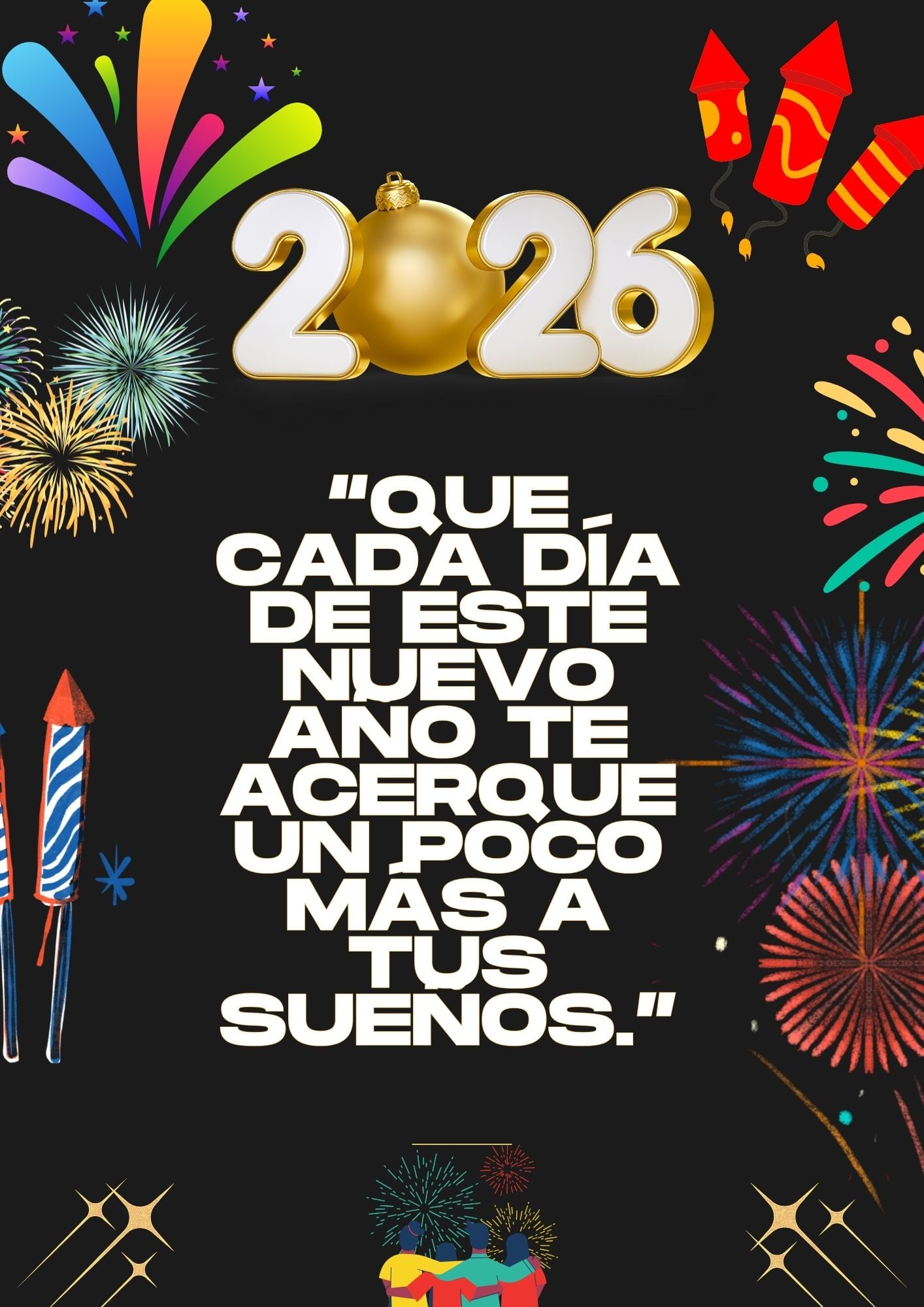 ESTADOS UNIDOS, 31/12/2025.- “Que cada desafío que enfrentes este año se convierta en un escalón hacia tu éxito.” FOTO DE CANVA.COM