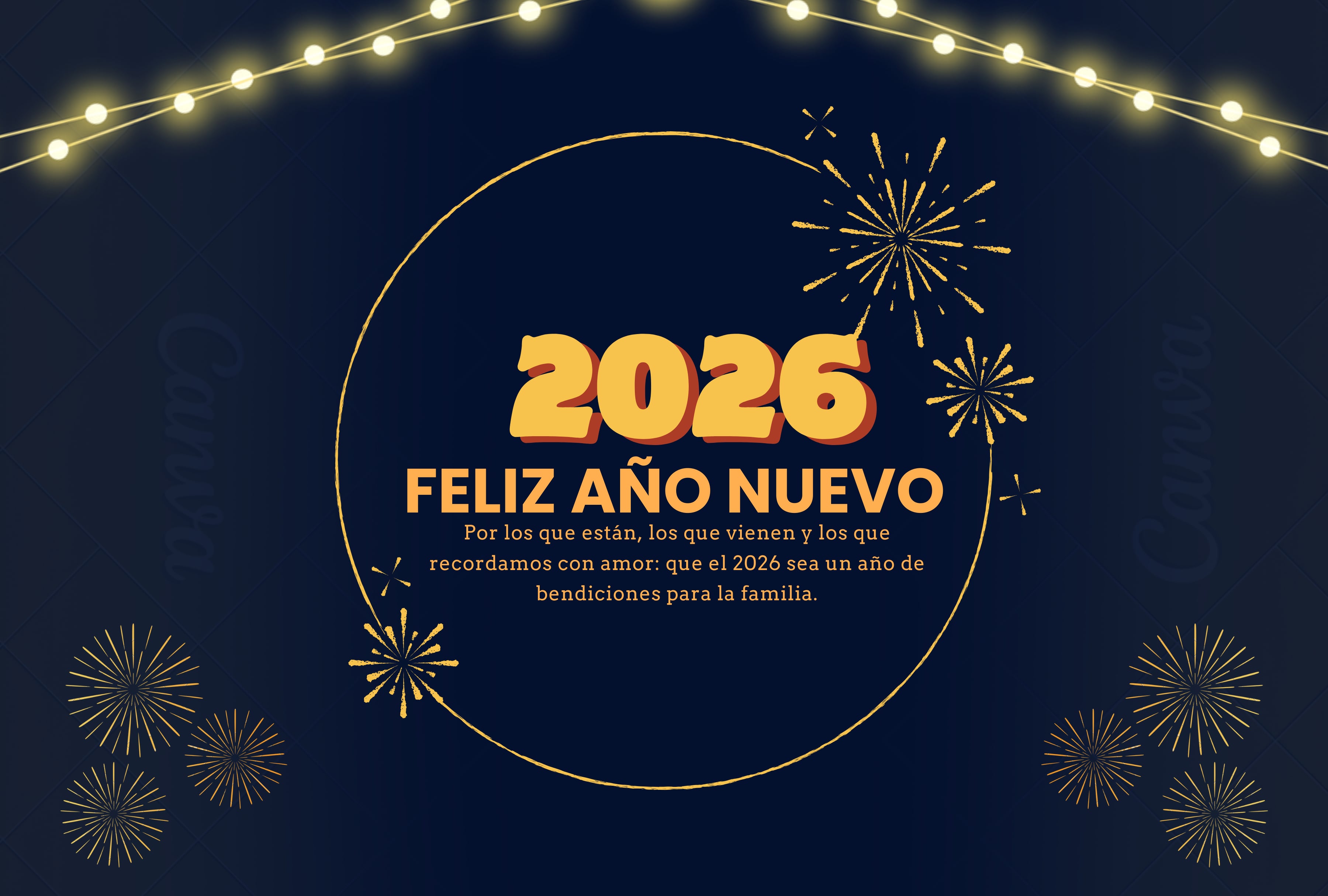 "Por los que están, los que vienen y los que recordamos con amor: que el 2026 sea un año de bendiciones para la familia." | Crédito: canva.com / Composición Depor