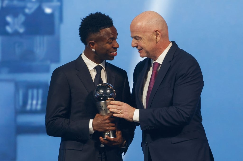 Vinicius Junior ganó el premio The Best 2024. (Foto: AFP).