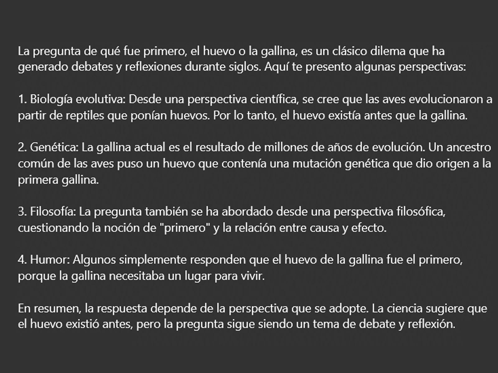 WHATSAPP | Esta es la respuesta de la inteligencia artificial. (Foto: MAG - Rommel Yupanqui)