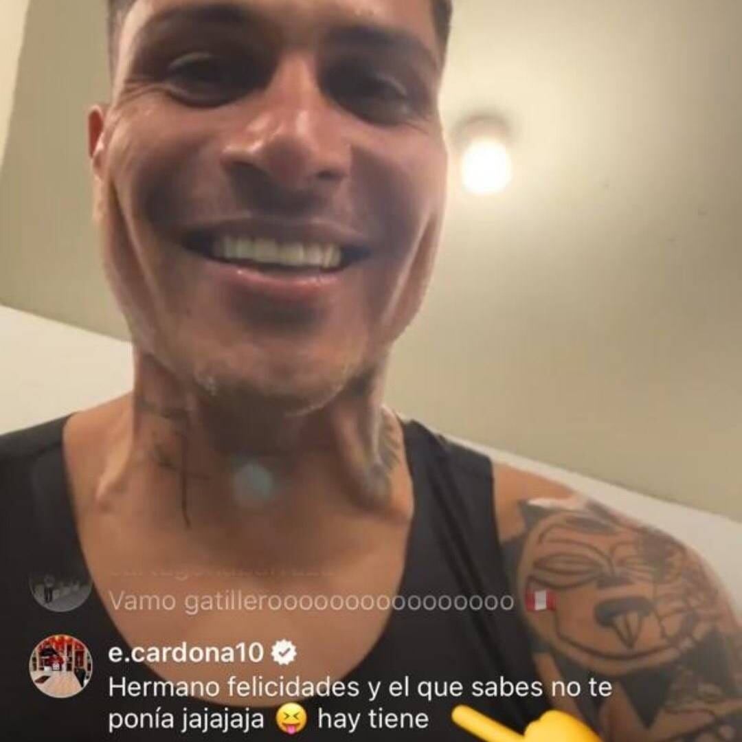 Cardona realizó un comentario en la publicación de Guerrero. (Foto: Captura de Instagram)