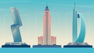 Choose one of the buildings in this image to discover what your biggest phobia is