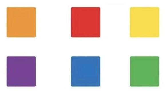 TEST VISUAL | En esta imagen puedes apreciar cuadrados de distintos colores. (Foto: namastest.net)