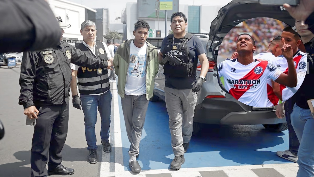 Fabricio Cabrera detenido por presunto caso de extorsión | Foto: PNP / Composición Depor