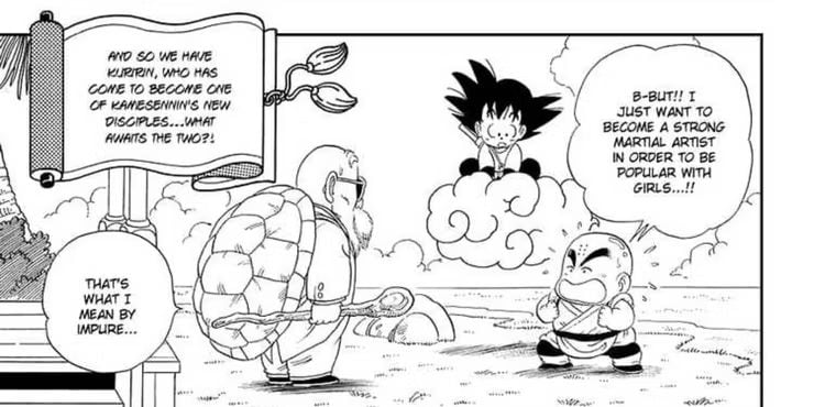 Krillin se confiesa en el manga