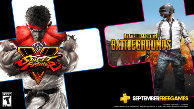 Juegos gratis de PS Plus: septiembre 2020 nos trae “PUBG” y “Street Fighter V” para PS4